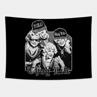 Golden Girls Thug Life Black & White Fan Art Tapestry