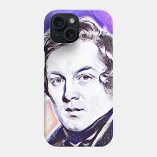 Robert Schumann Pink Portrait | Robert Schumann Artwork 7 Phone Case