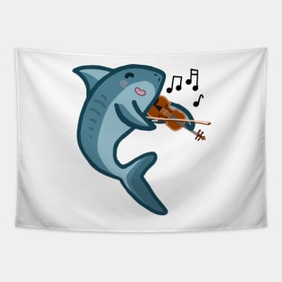 Violin Shark Tapestry