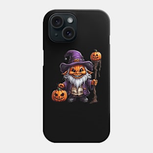 Crochet Spooky Scary Witchy Garden Halloween Gnome Pumpkin Decoration Phone Case