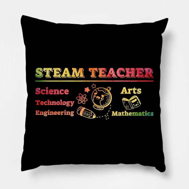 STEAM Teacher Back to School STEM special Pillow by Albatross