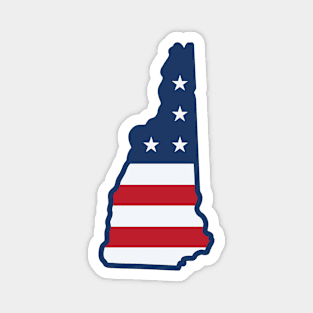 Stars and Stripes New Hampshire Magnet