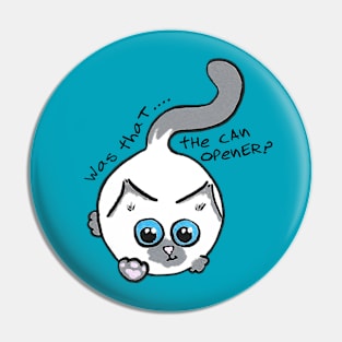 Hungry Circle Cat Pin