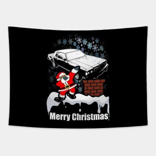 Dabbing Santa Clause Merry Caprice Landau Snowing Christmas Tapestry