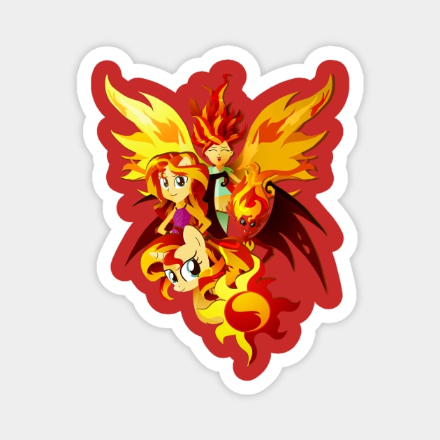 Sunset Shimmer Magnet by Ilona's Store