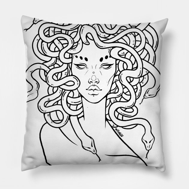 Medusa Pillow by witskill