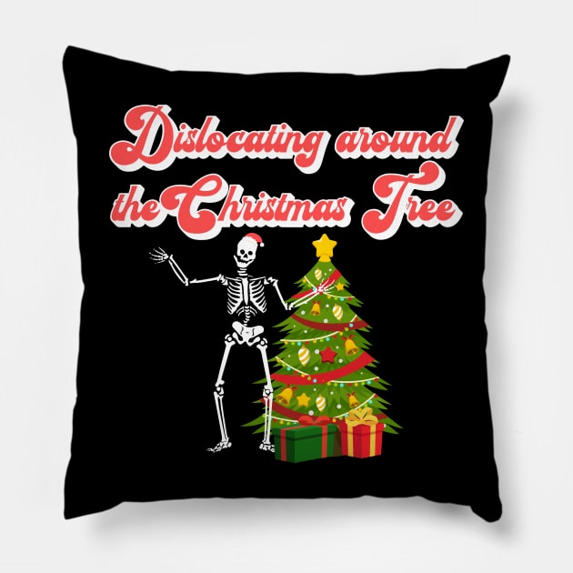 Ehlers-Danlos Syndrome Dislocating Around The Christmas Tree Pillow by Jesabee Designs