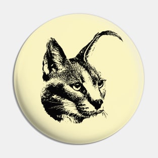 Caracal portrait Pin