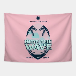 Ride The Wave Surfing Surfer Tapestry