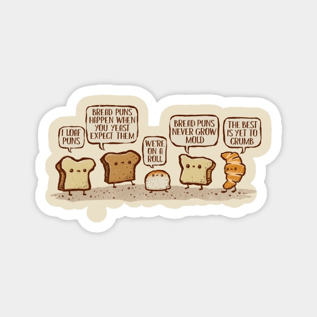 I Loaf Bread Puns Magnet by kg07_shirts