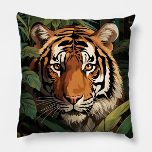 Jungle Tiger Face Pillow