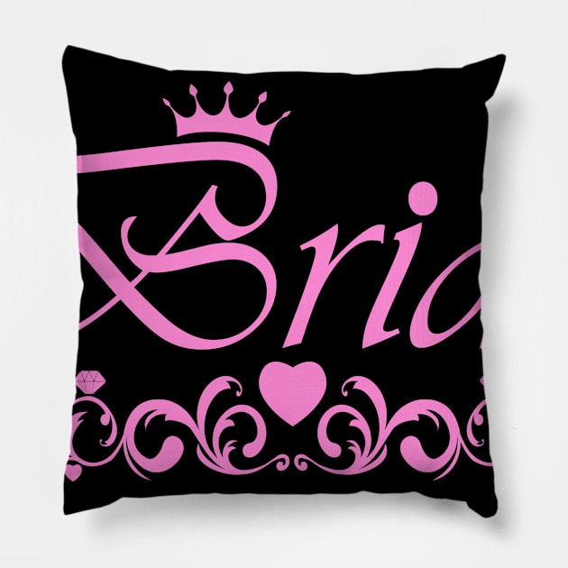 Bride - bachelorette party, (pink) Pillow by FashionBlack