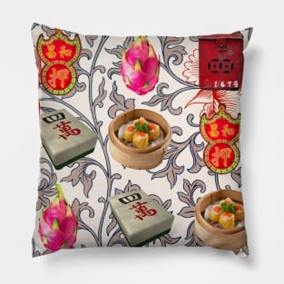 Made in Hong Kong Vintage Icons - Retro Street Style Floral Pattern Pillow