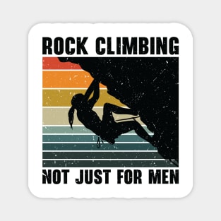 International Women's Day Mountain Retro Rock Climbing Magnet