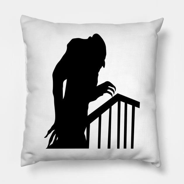 Nosferatu stairs Pillow by FutureSpaceDesigns