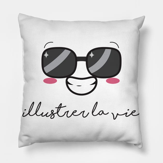 "Croquer la vie" collection | illuster la vie Pillow by Arlette