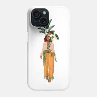 Modern plant lady illustration 6 Phone Case