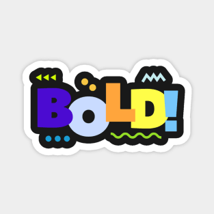 Colorful Bold Text Magnet