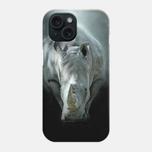 Rhinoceros Animal Wildlife Jungle Nature Free Adventure Discovery Digital Painting Phone Case