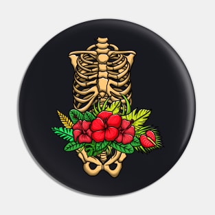 Skeleton rose Pin
