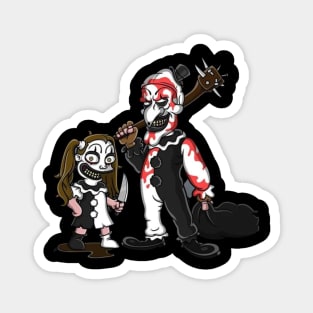 Terrifier 2- Art the Clown and Little Pale girl Magnet