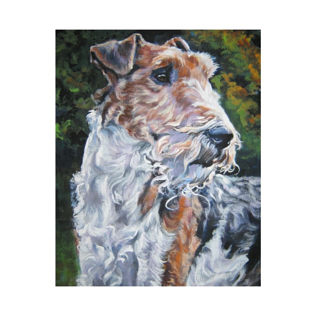 wire fox terrier fine art painting by LASHEPARD