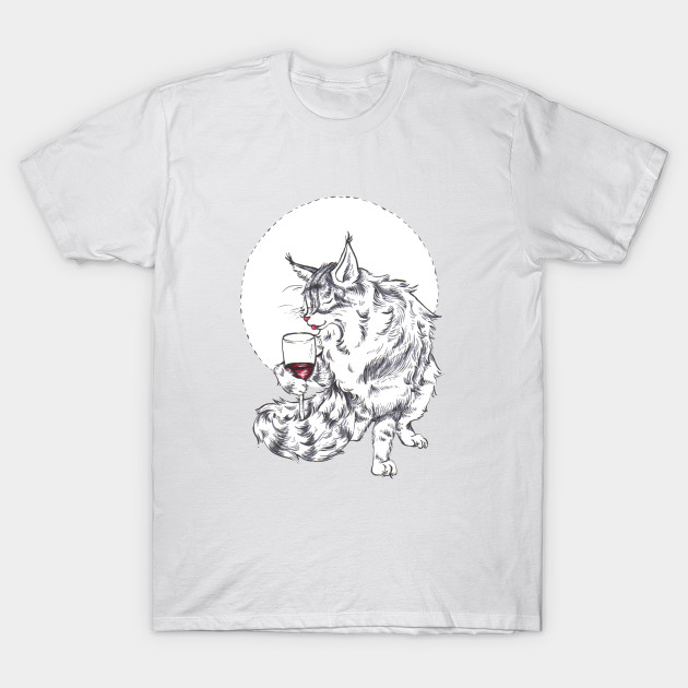 Wine Cat Oisseur Cats T Shirt Teepublic