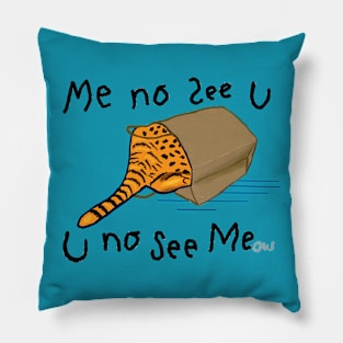 Cat U No See Me...ow Pillow