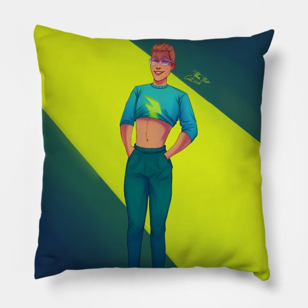 Jason Grace "Bolt" Pillow by ColonelBaconBits