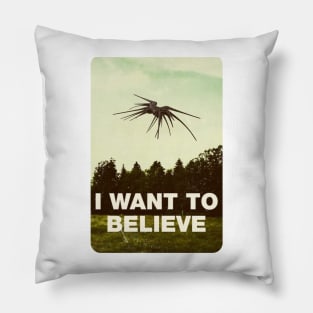 I Want to Belive - UFO - White - Sci-Fi Pillow