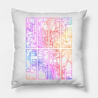 Dongguan, China City Map Typography - Colorful Pillow