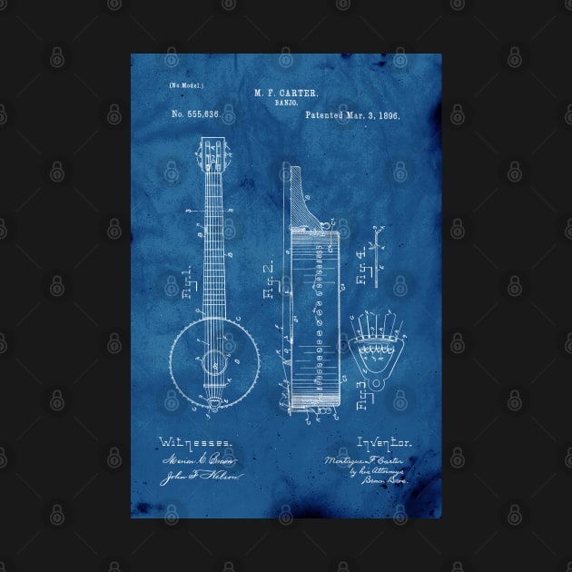 Blueprint Banjo Patent by JoolyA