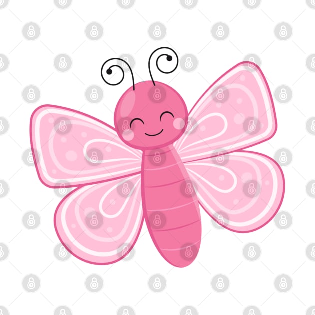 Pink Cute Butterfly by Animal Specials