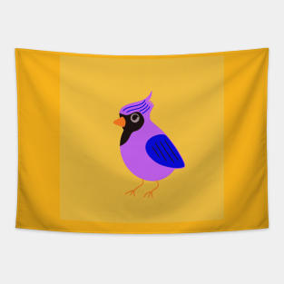 Purple black bird Tapestry