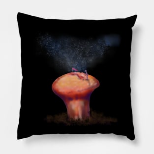 Golfing on Puffball Mushroom Pillow