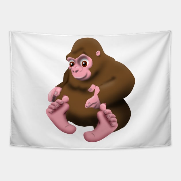 Baby Bigfoot Tapestry by Wickedcartoons