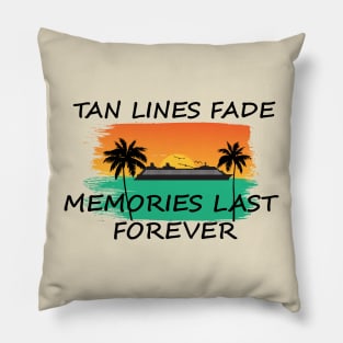 Cruise Memories - Ship Sunset Silhouette Unisex Pillow