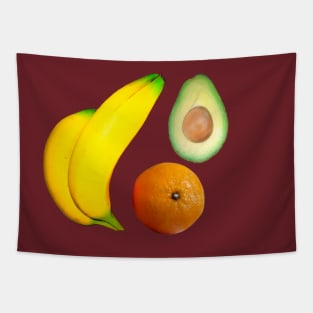 Fruit Salad - Avocado orange and bananas Tapestry