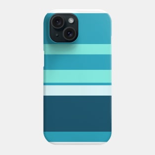 An incredible fuse of Ice, Tiffany Blue, Blue-Green and Midnight Green (Eagle Green) stripes. Phone Case