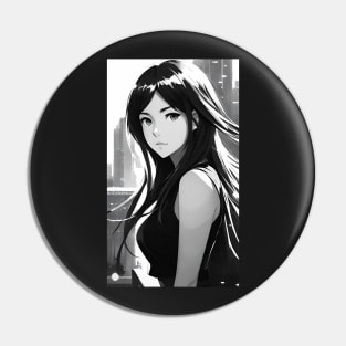 Enchanting Anime Portrait of a Beautiful Woman Pin