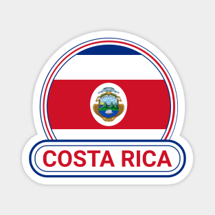 Costa Rica Country Badge - Costa Rica Flag Magnet