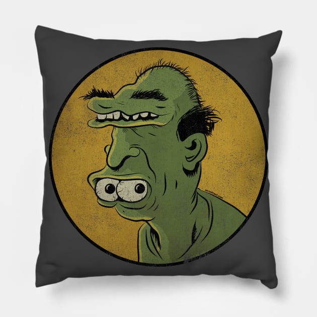 Weird-Ass Faces #7 Pillow by zerostreet