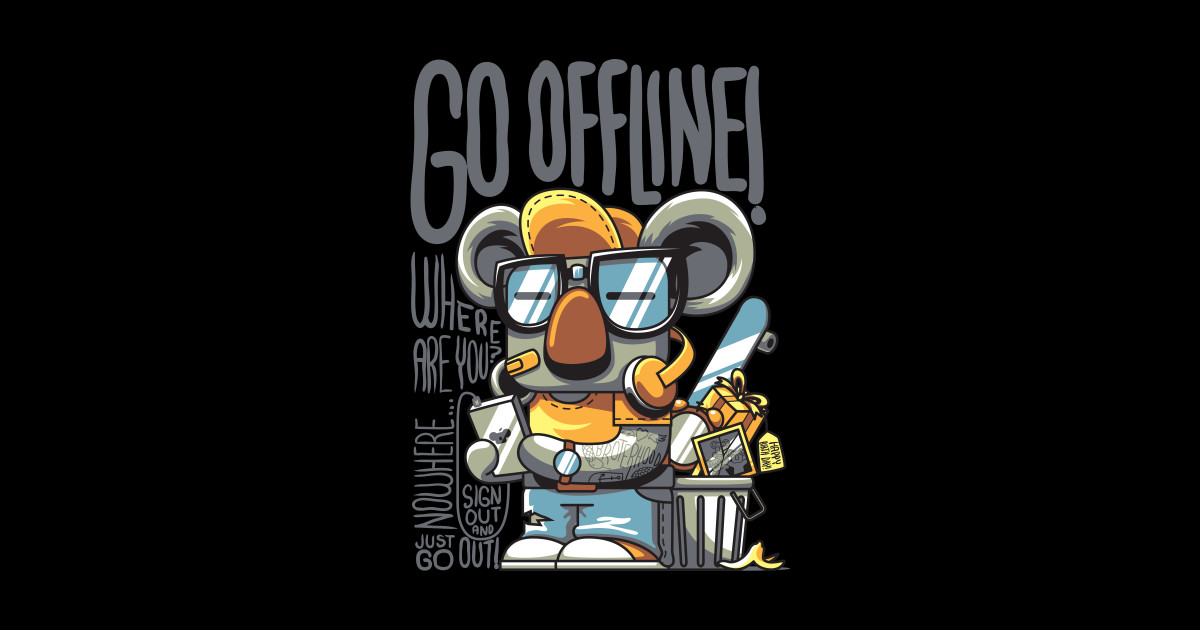 Go Offline - Online - Sticker | TeePublic
