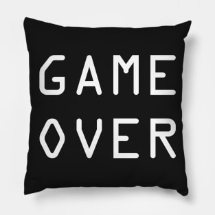 Game Over (White Text) Pillow