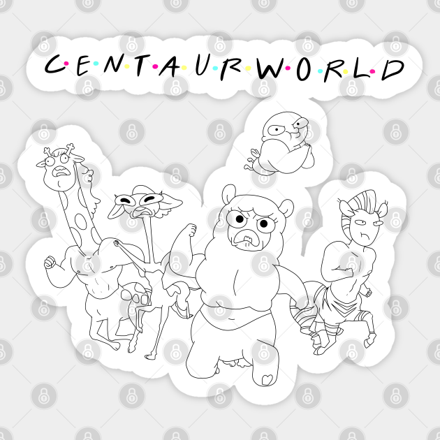 Centaurworld Color-In - Centaurworld - Sticker | TeePublic