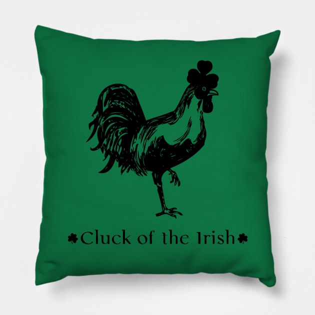 Cluck of the Irish Pillow by lamme_clothing