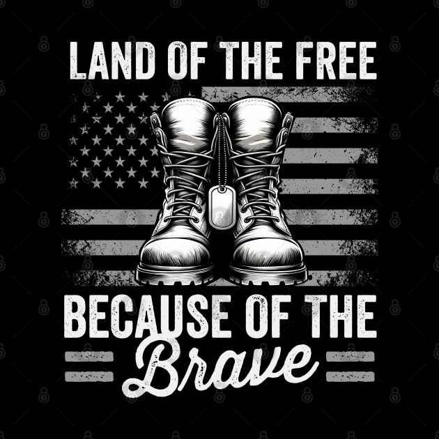 Land of the Free Because of the Brave by DetourShirts