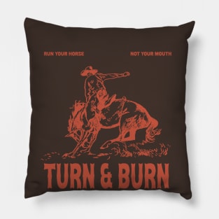 Barrel Racer Shirt, Turn And Burn Barrel Racing Shirt, Horseback Riding Shirt, Love Horse, Equestrian Shirt, Love Barrel Racing, Farmer Tee Pillow