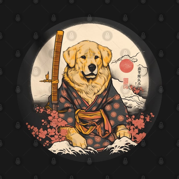 Golden Retriever Samurai by ModernStyle610