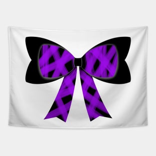 Purple streak bow Tapestry